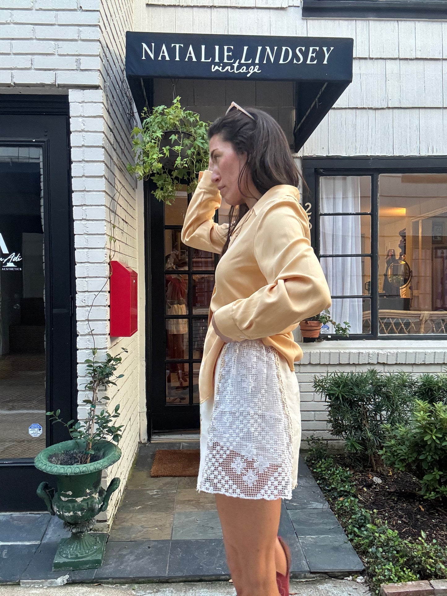 Cross-stitch and Lace Mini Yellow Floral