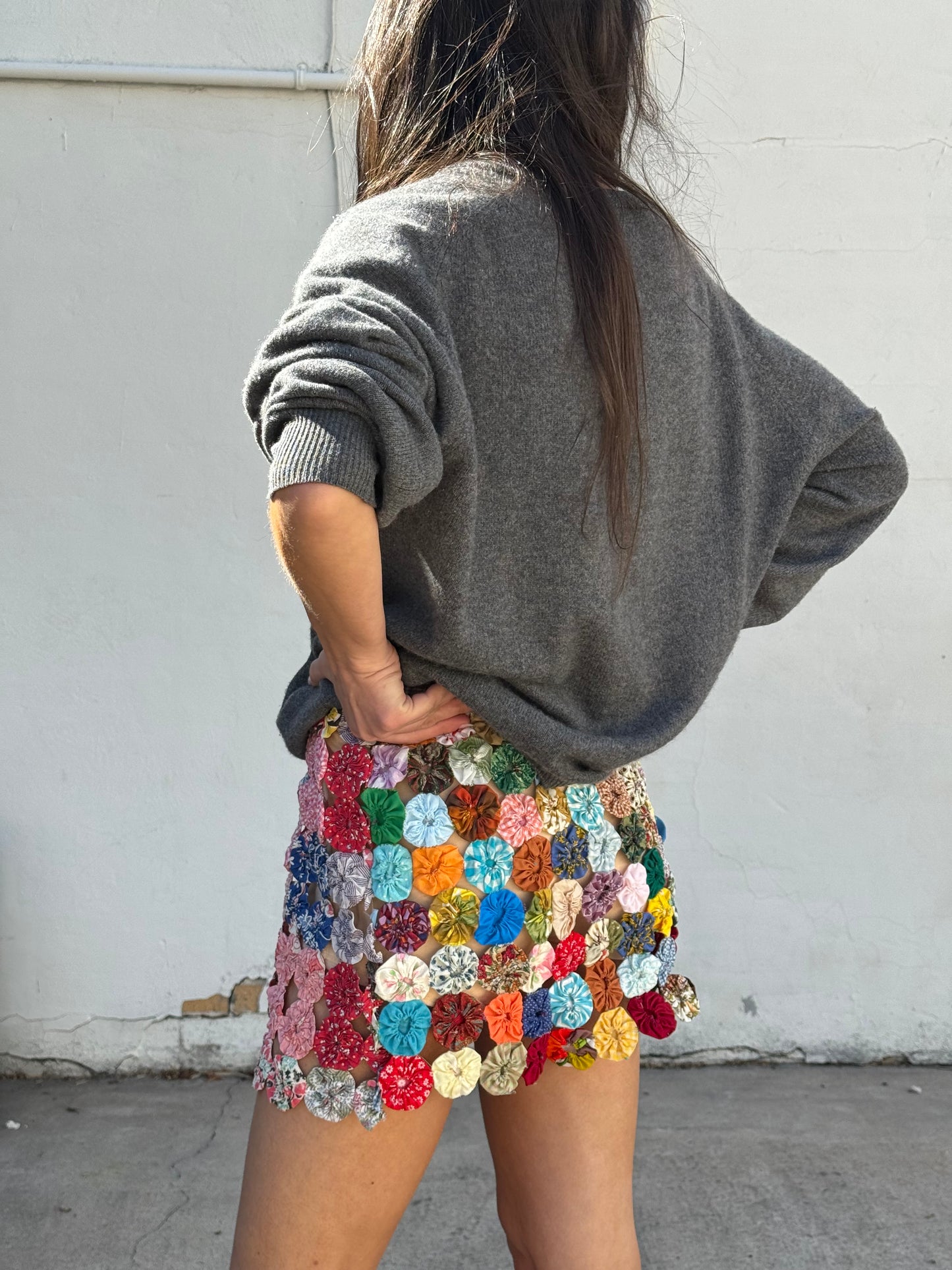 Yo-yo Mini Skirt Mauve/Bright