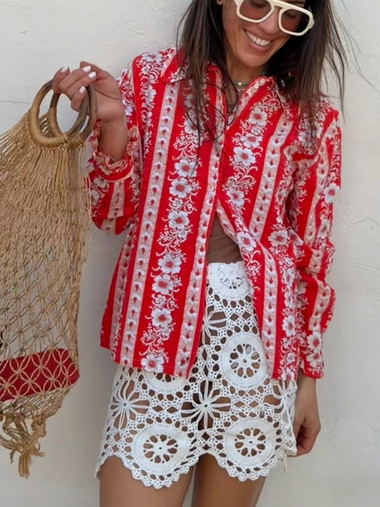 Dunes Crochet Mini Skirt