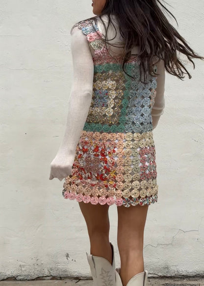 Yo-yo mini dress multi pastel