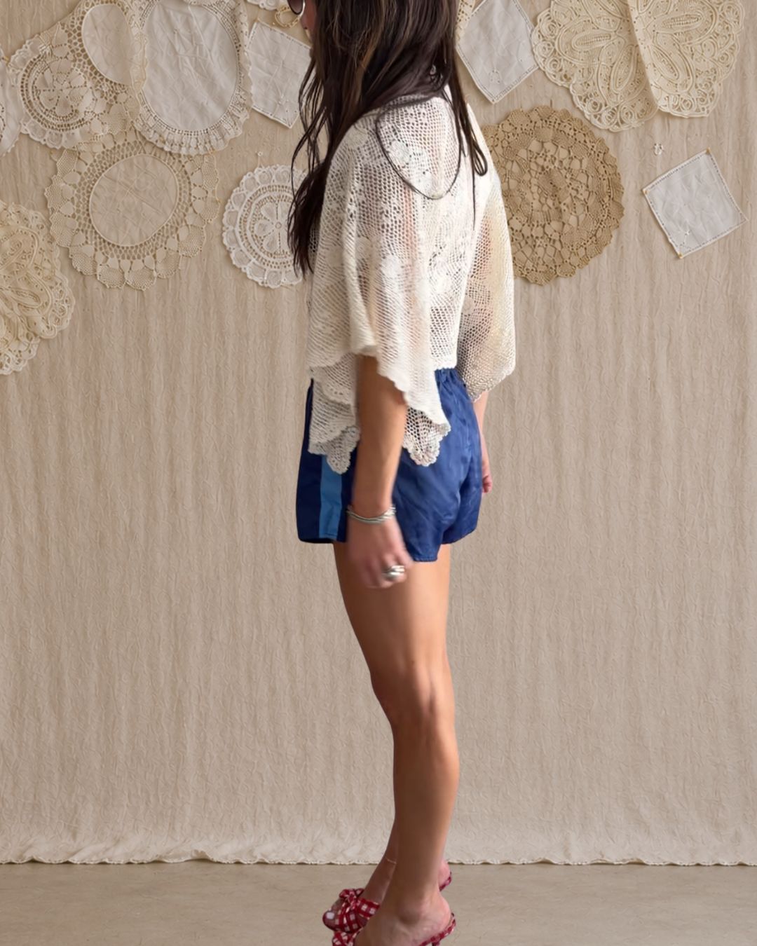 Crochet Flutter Sleeve Top