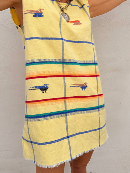 Yellow Bird Mini Dress