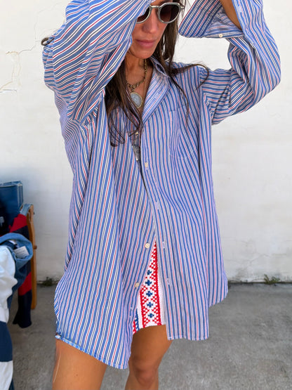 Red and Blue Stripe Shirt