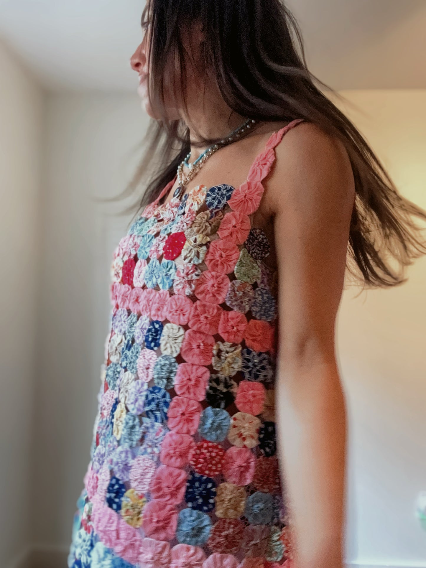 Yo-yo Mini Dress Pink