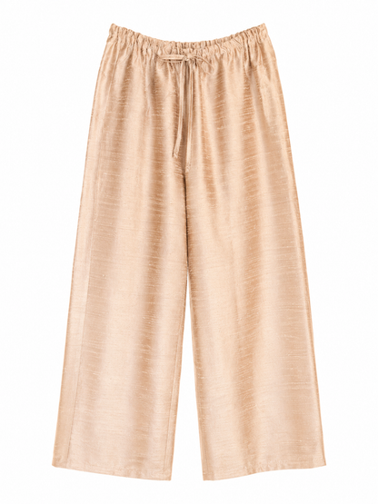 Raw Silk Drawstring Pant