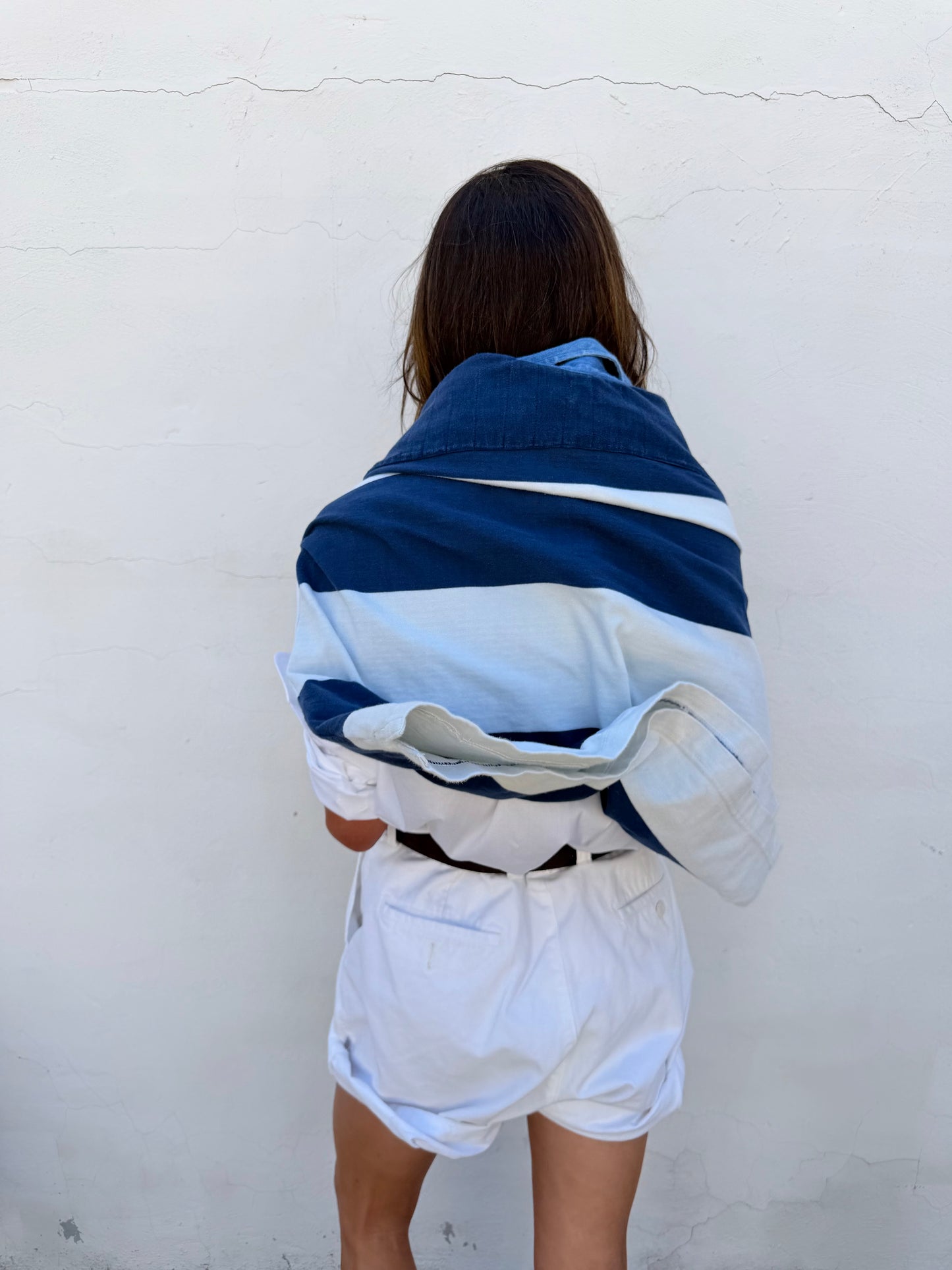 White Pleated Chino Shorts