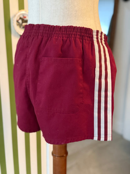 Vinatge Adidas Trefoil Shorts Deep Red
