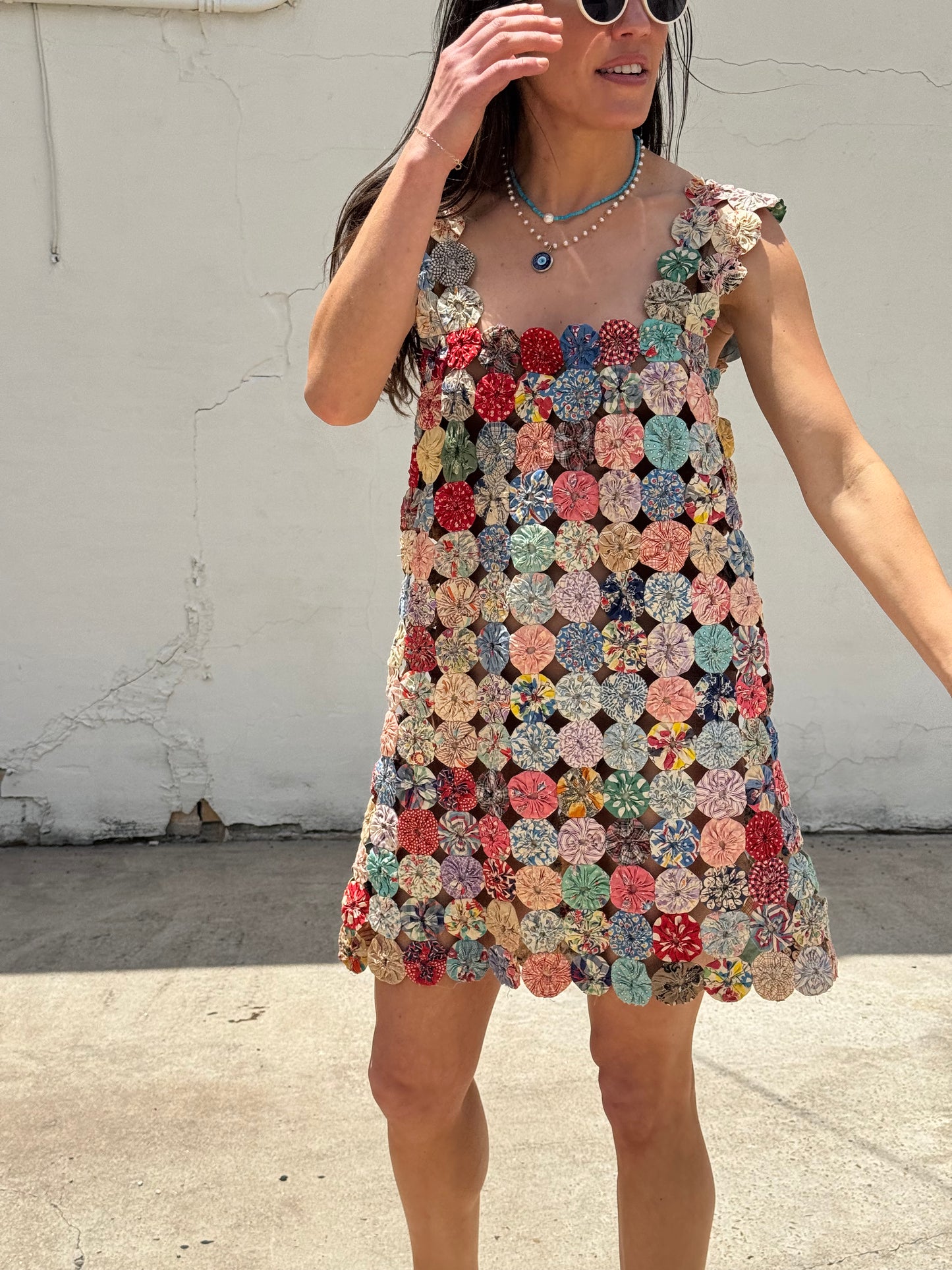 Yo-yo mini dress multi