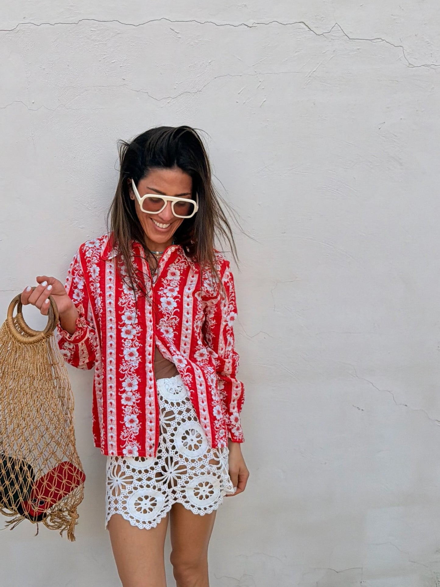 Dunes Crochet Mini Skirt