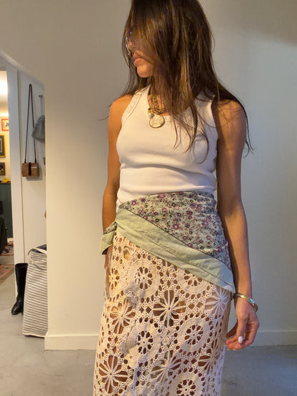 Crochet Maxi Skirt Ivory
