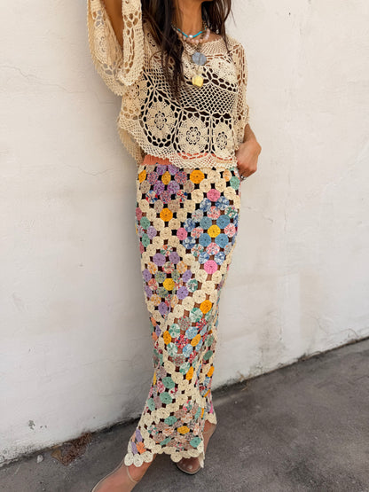 Yoyo Maxi Skirt Cream Soda