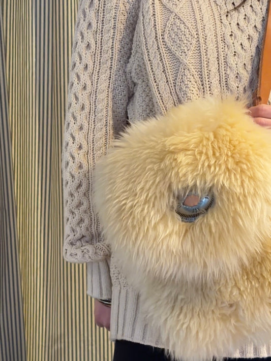 Shearling Concho Bag