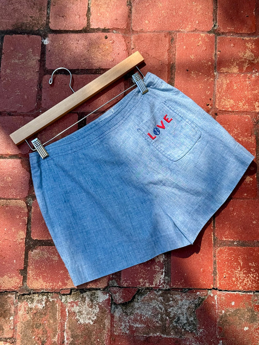 Blue Mini Shorts