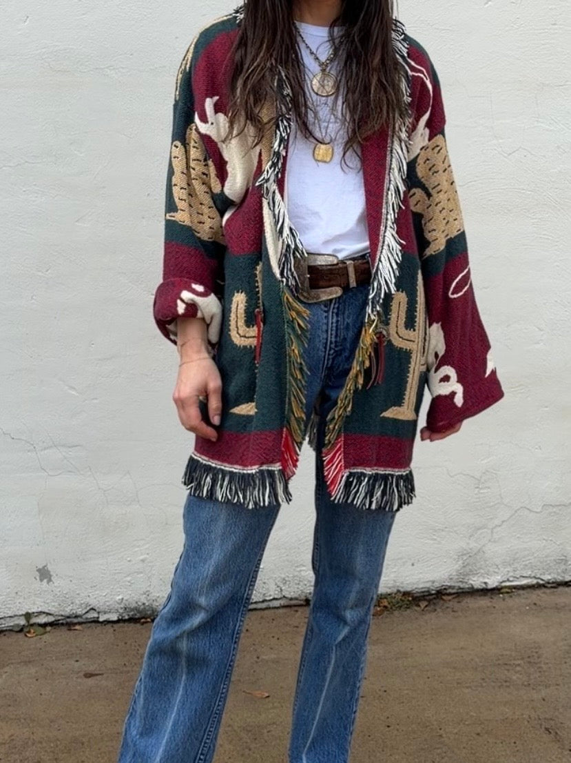 Cowboy Tapestry Cardigan