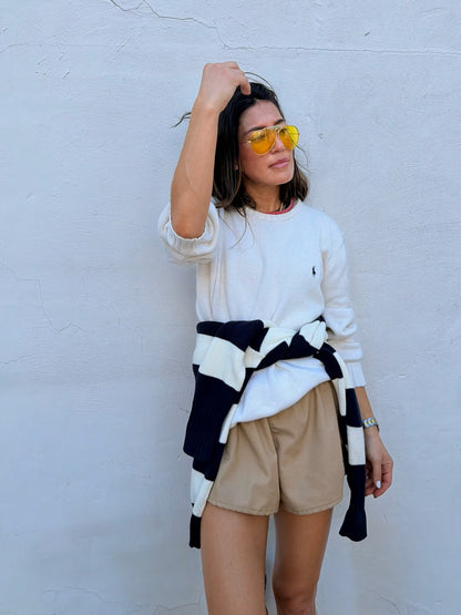 RL Cotton Crew Ivory