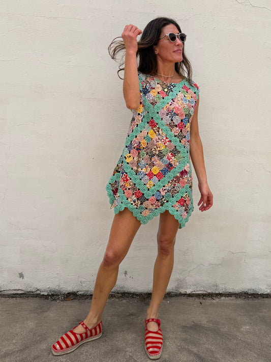 Yo-yo Mini Dress in Boca
