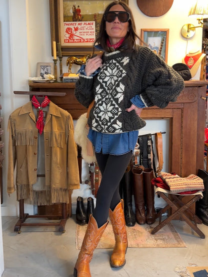Chunky Wool Snowflake Sweater