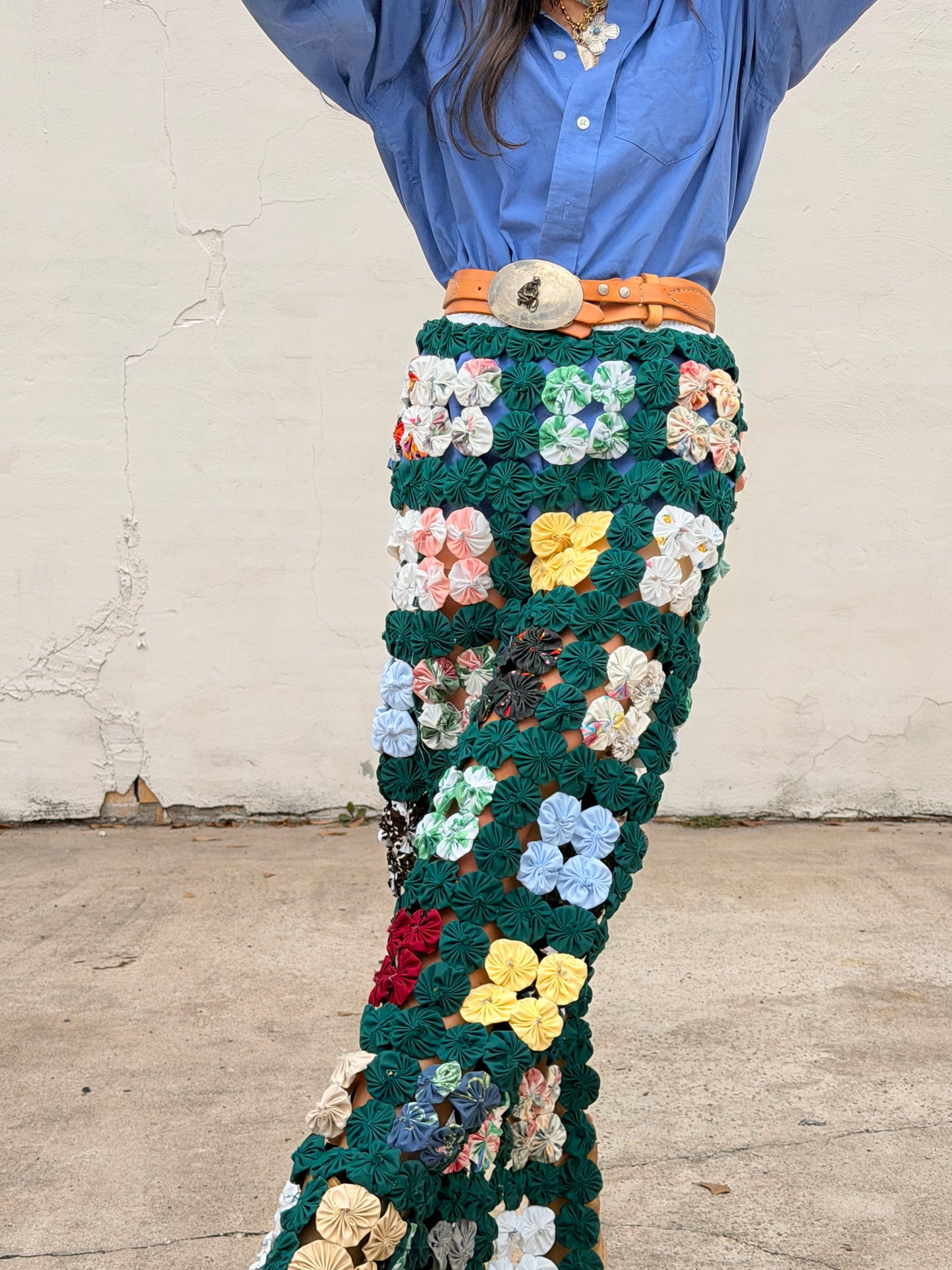 Yoyo Maxi Skirt Green Square