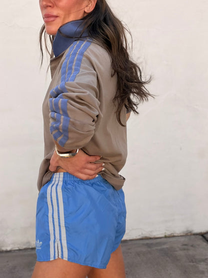 Vintage Adidas Trefoil Nylon Shorts Sky Blue