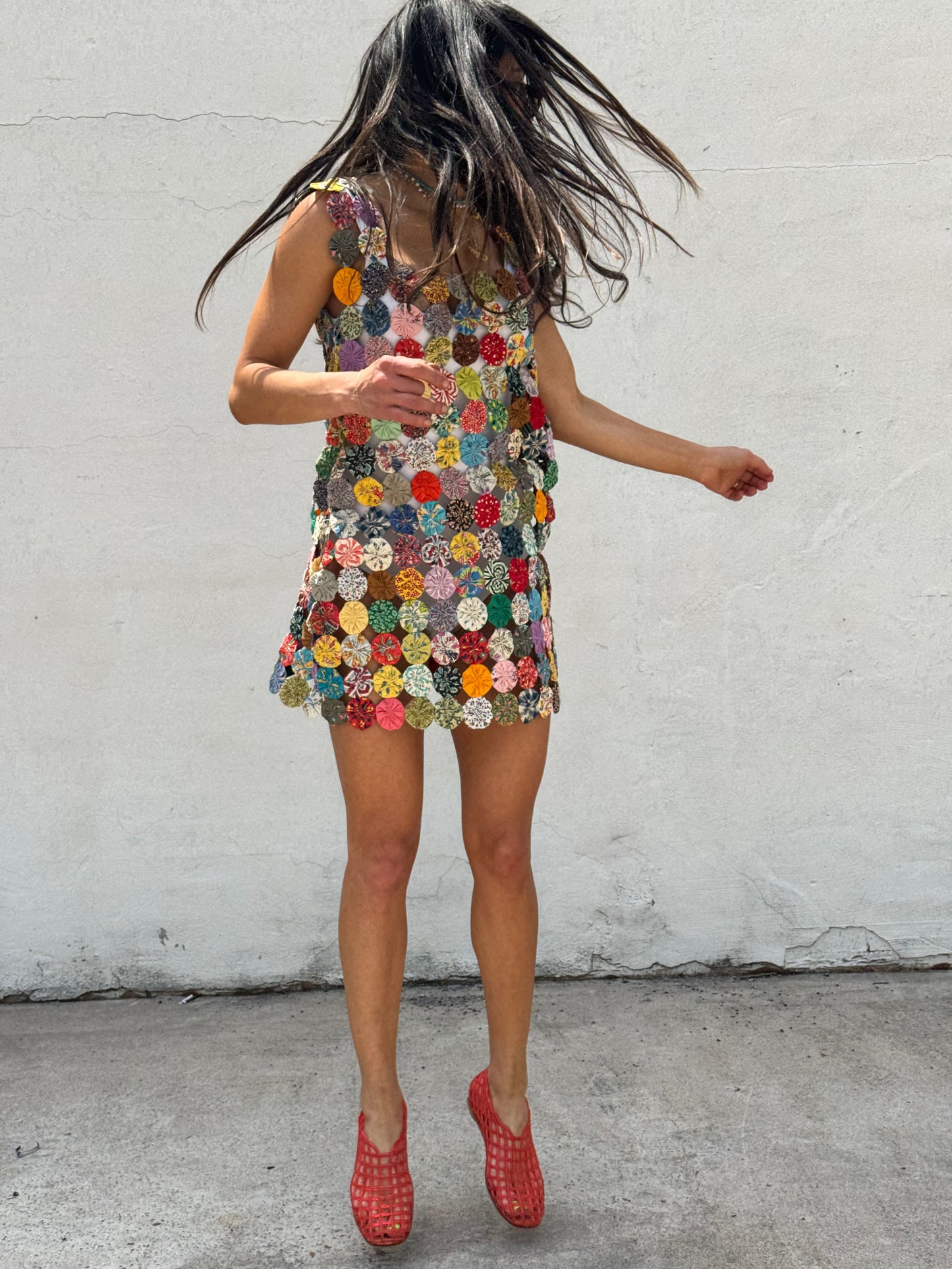 Yo-yo Mini Dress in Multi