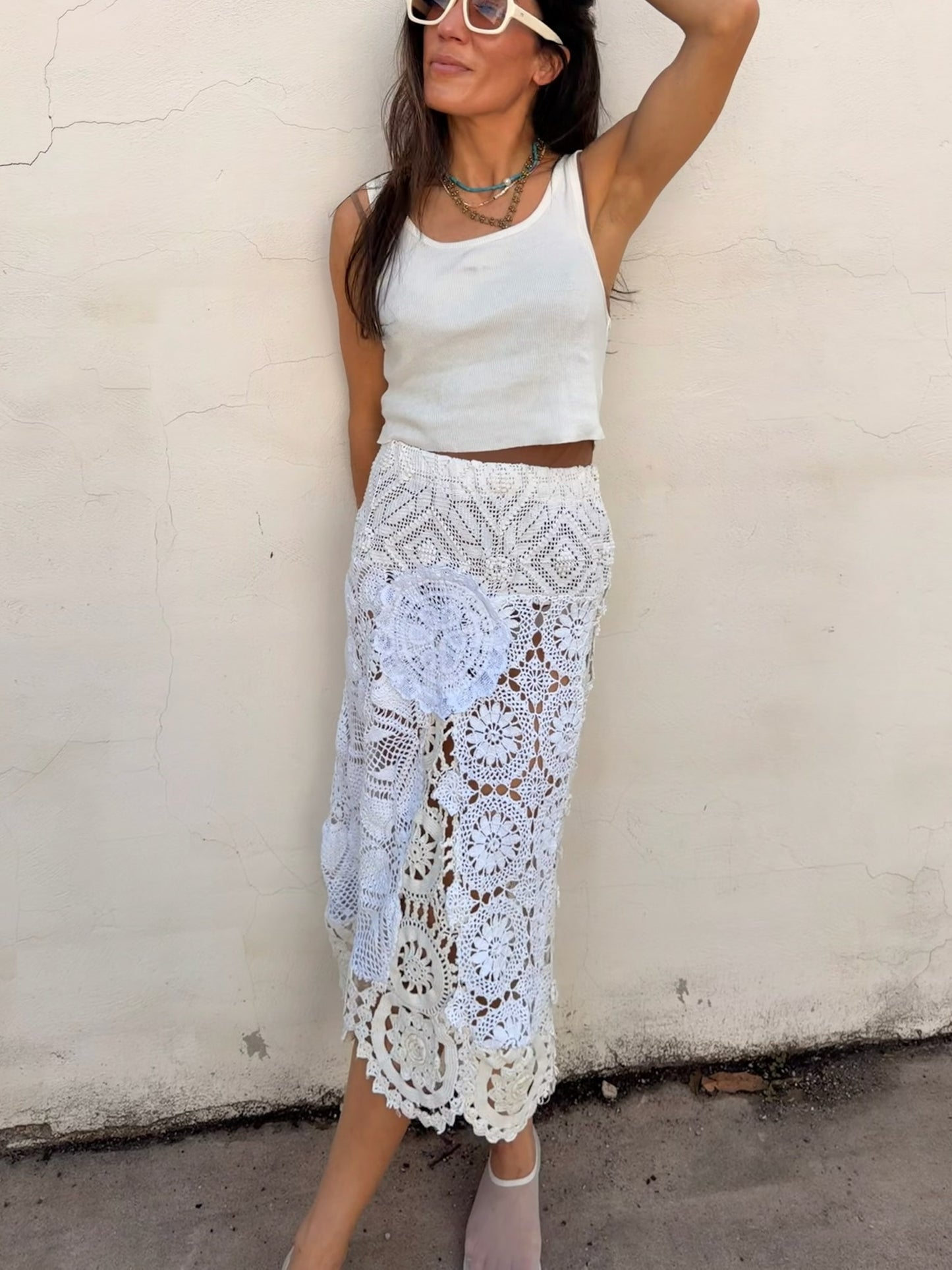 Mixed Crochet Skirt