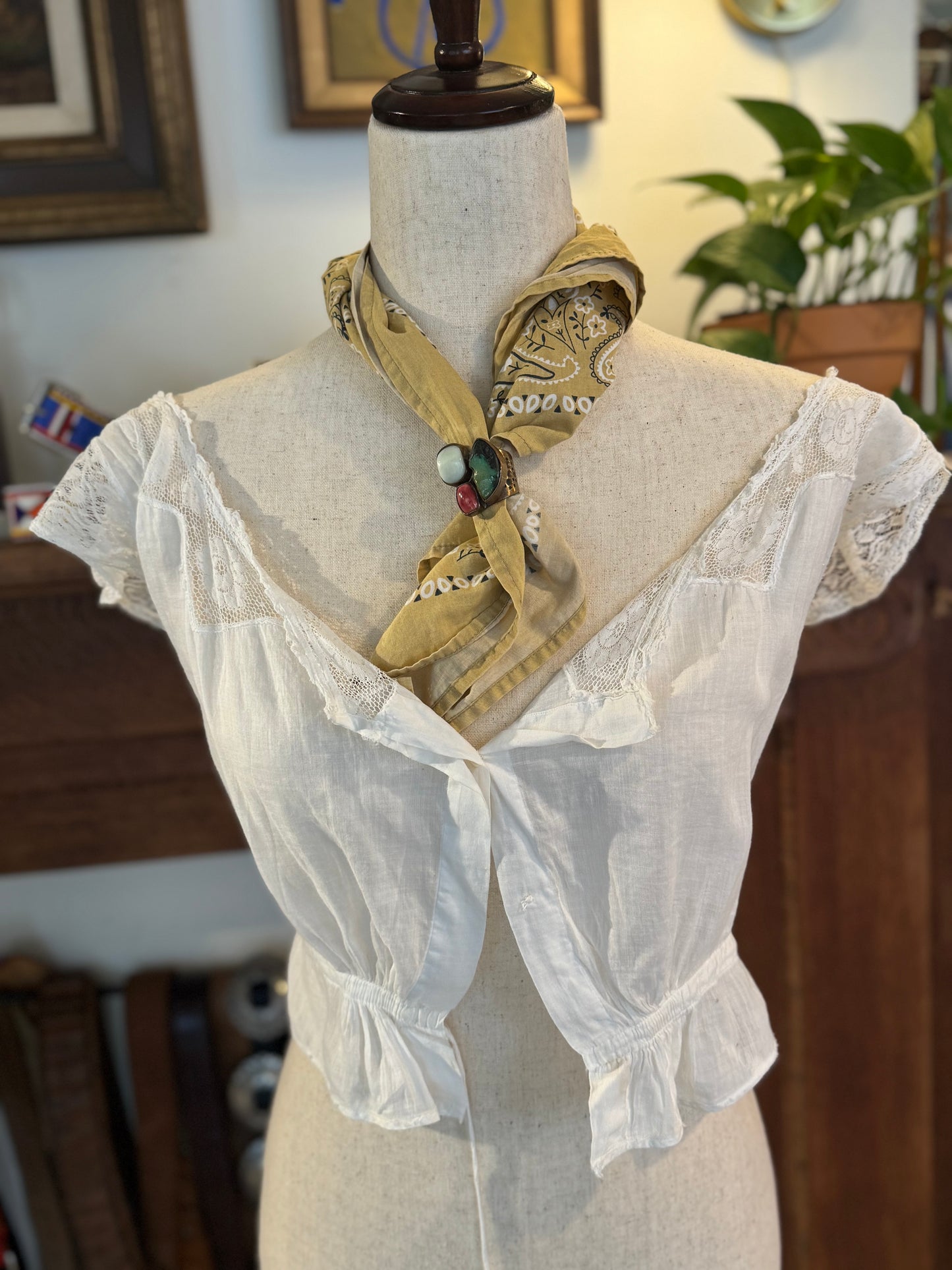 Edwardian Cotton Lawn Corset Cover