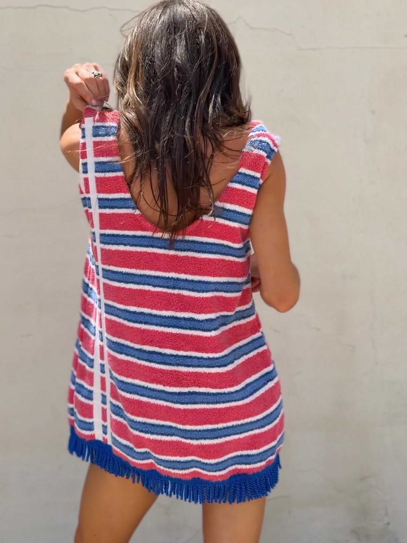 Pink and Blue Towel Dress