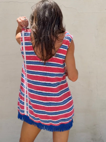 Pink and Blue Towel Dress