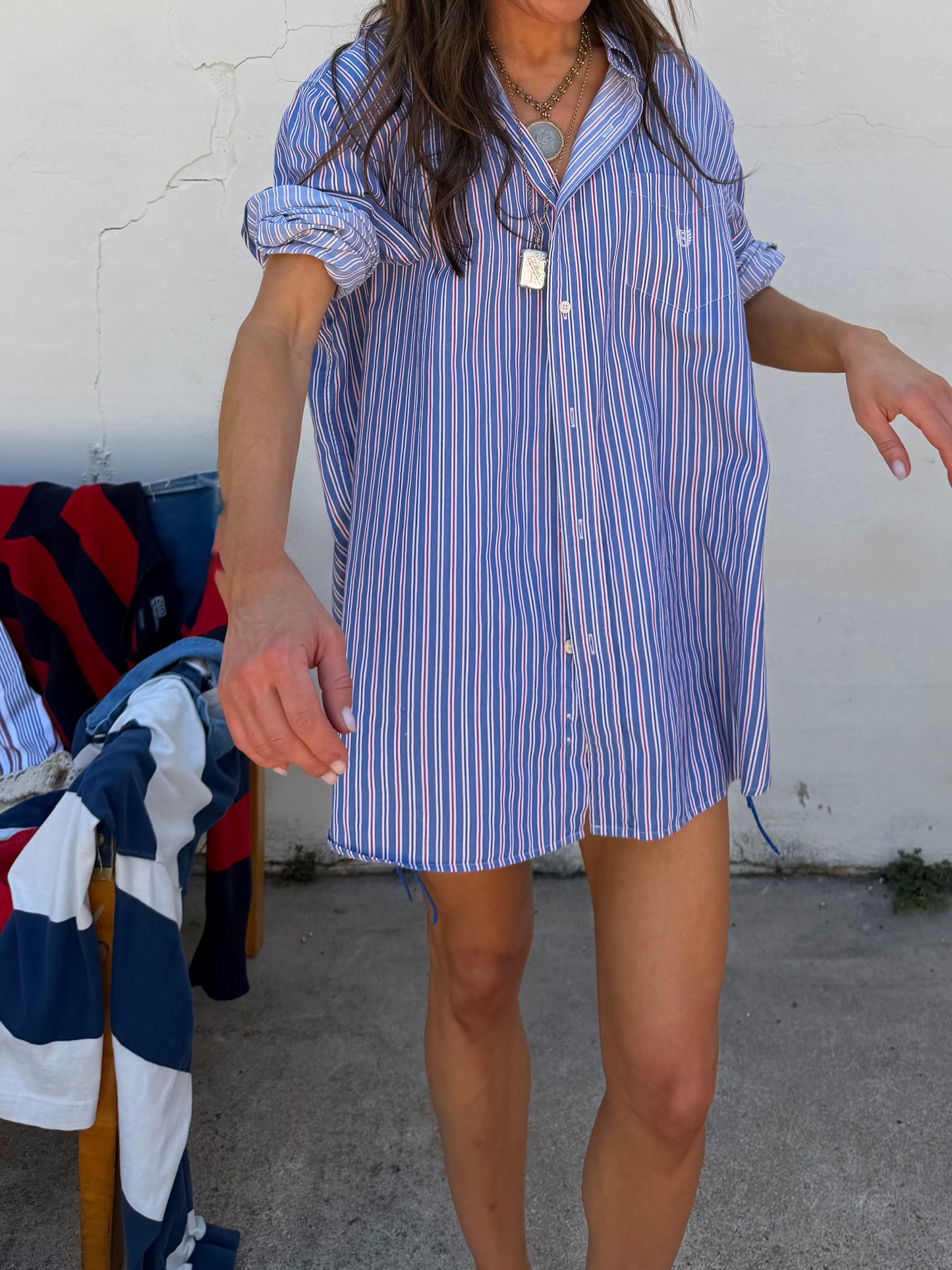 Red and Blue Stripe Shirt