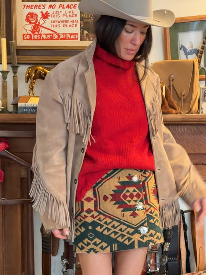 Southwestern Tapestry Mini Skirt