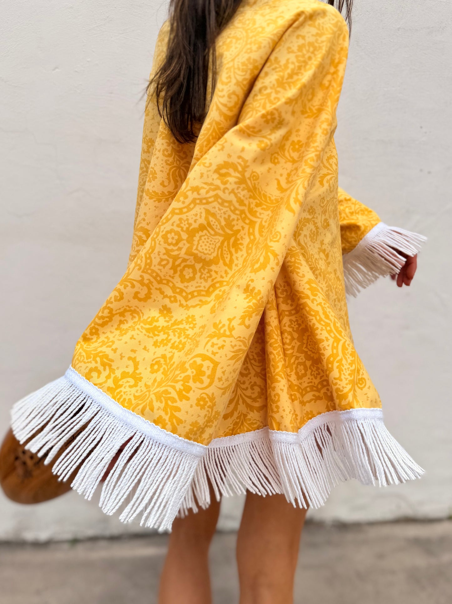 Mid Century Tassel Trim Dress