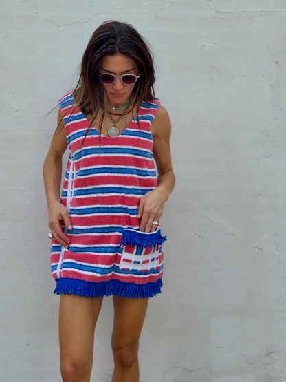 Pink and Blue Towel Dress