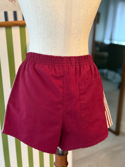 Vinatge Adidas Trefoil Shorts Deep Red