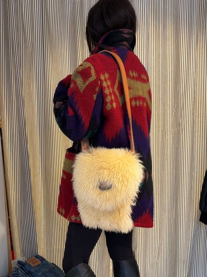 Shearling Concho Bag