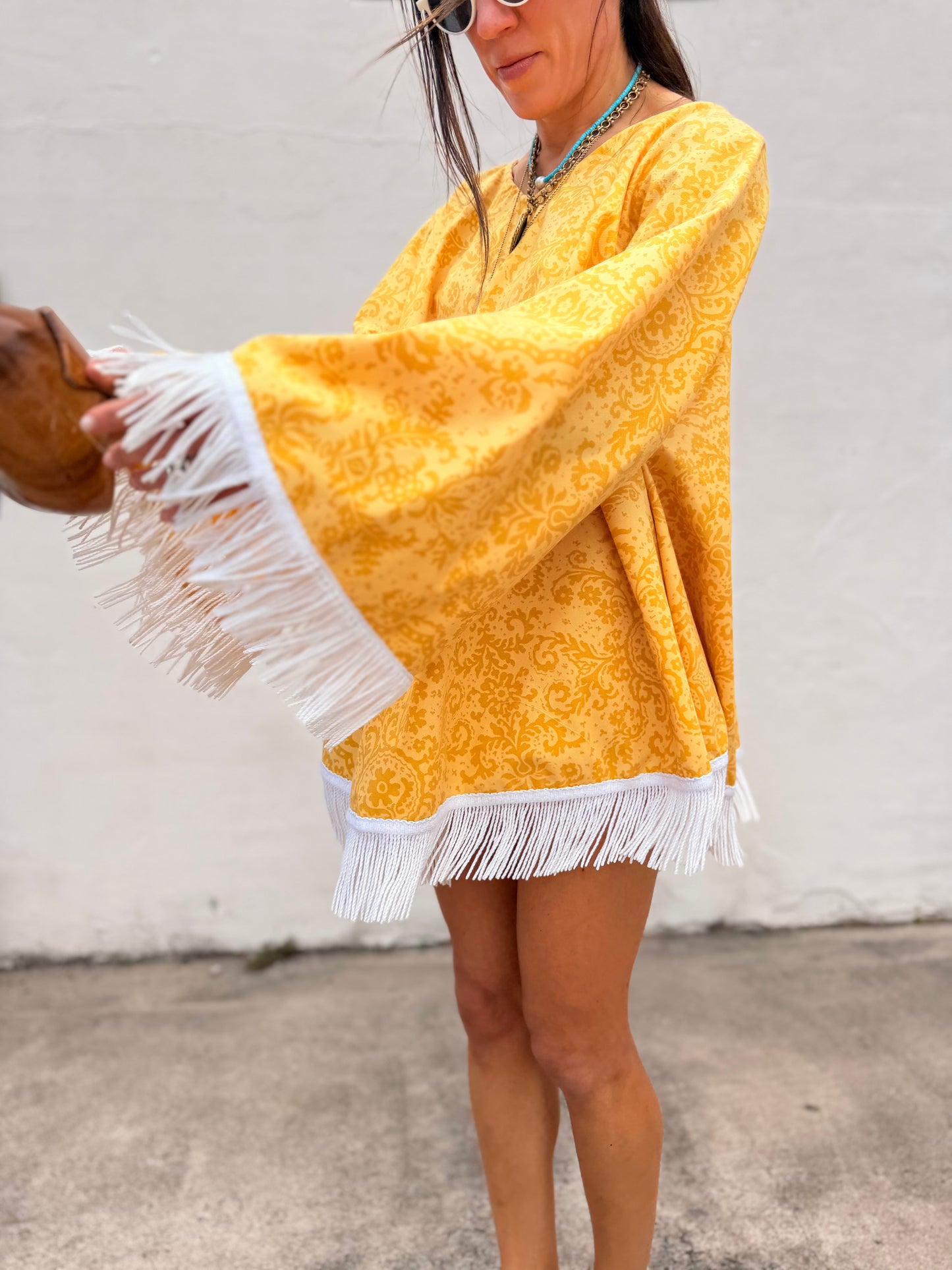 Mid Century Tassel Trim Dress
