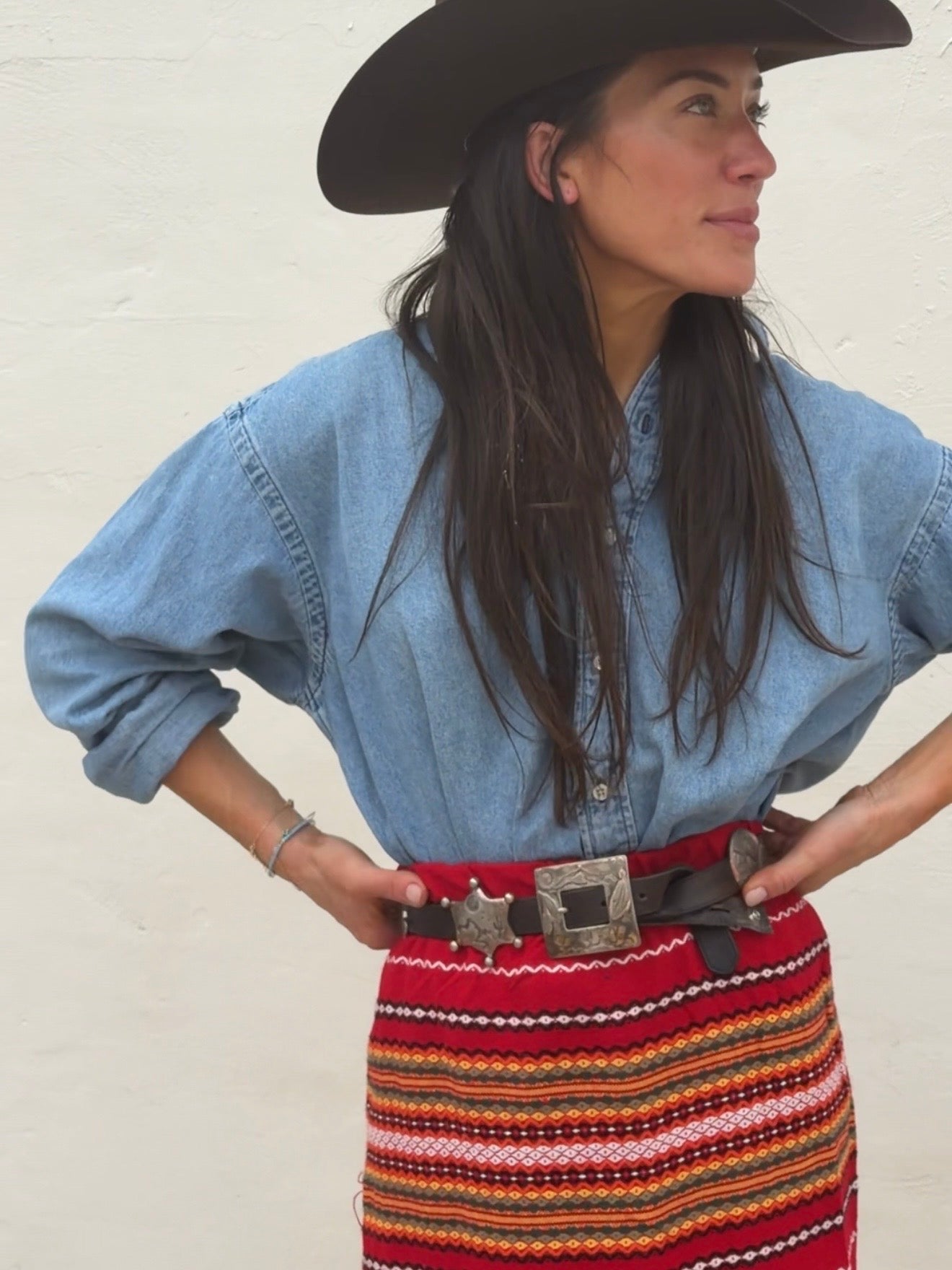 Black Cowgirl Concho Belt