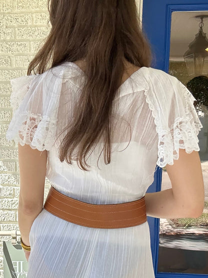Vntg White Lace Dress