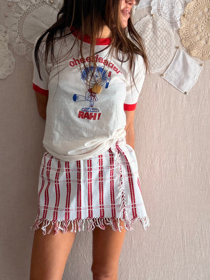 Scandinavian Red Stripe Mini Skirt
