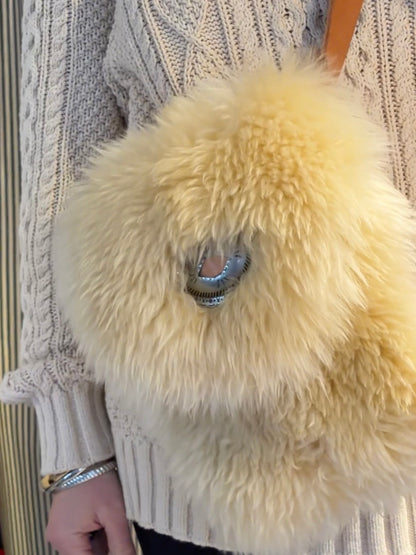 Shearling Concho Bag