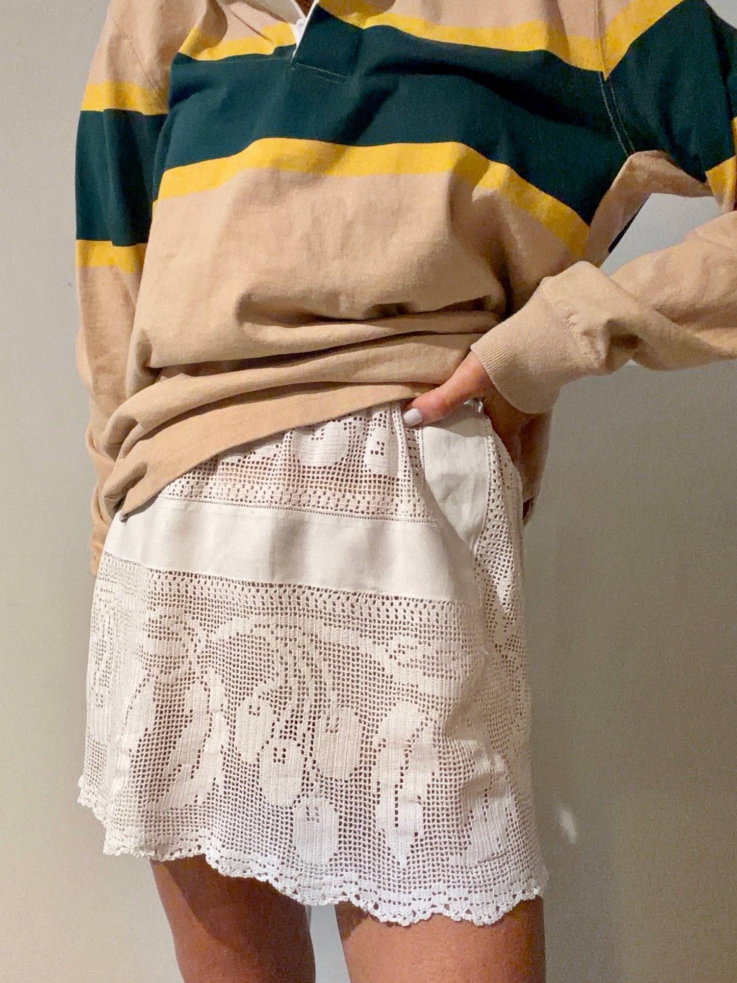 Linen and Crochet Mini