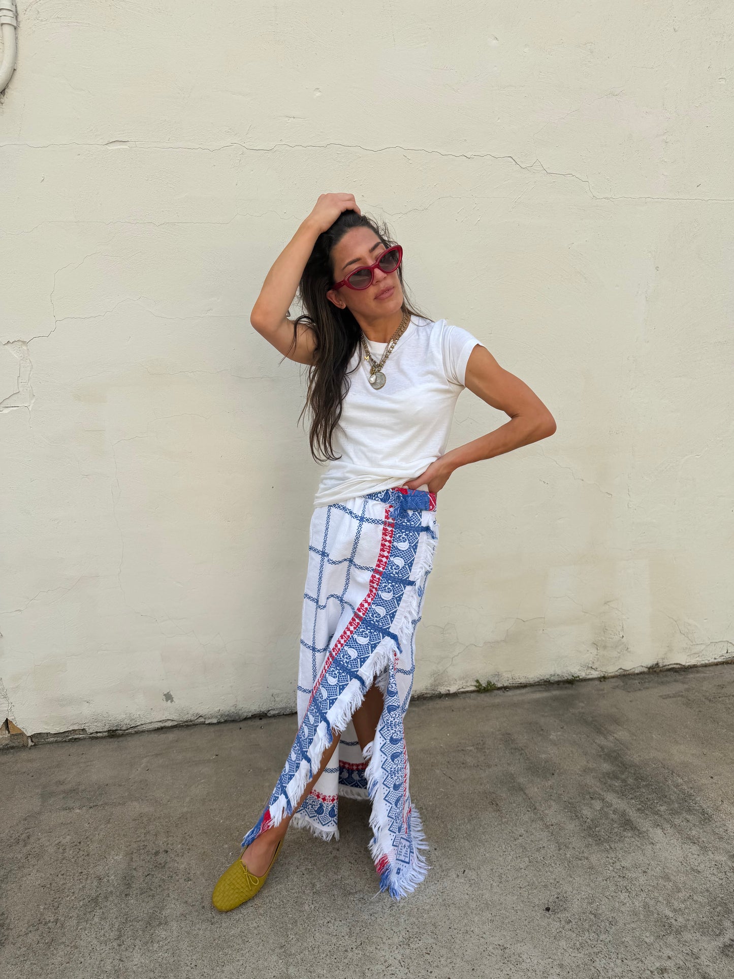 South American Tablecloth Maxi Skirt