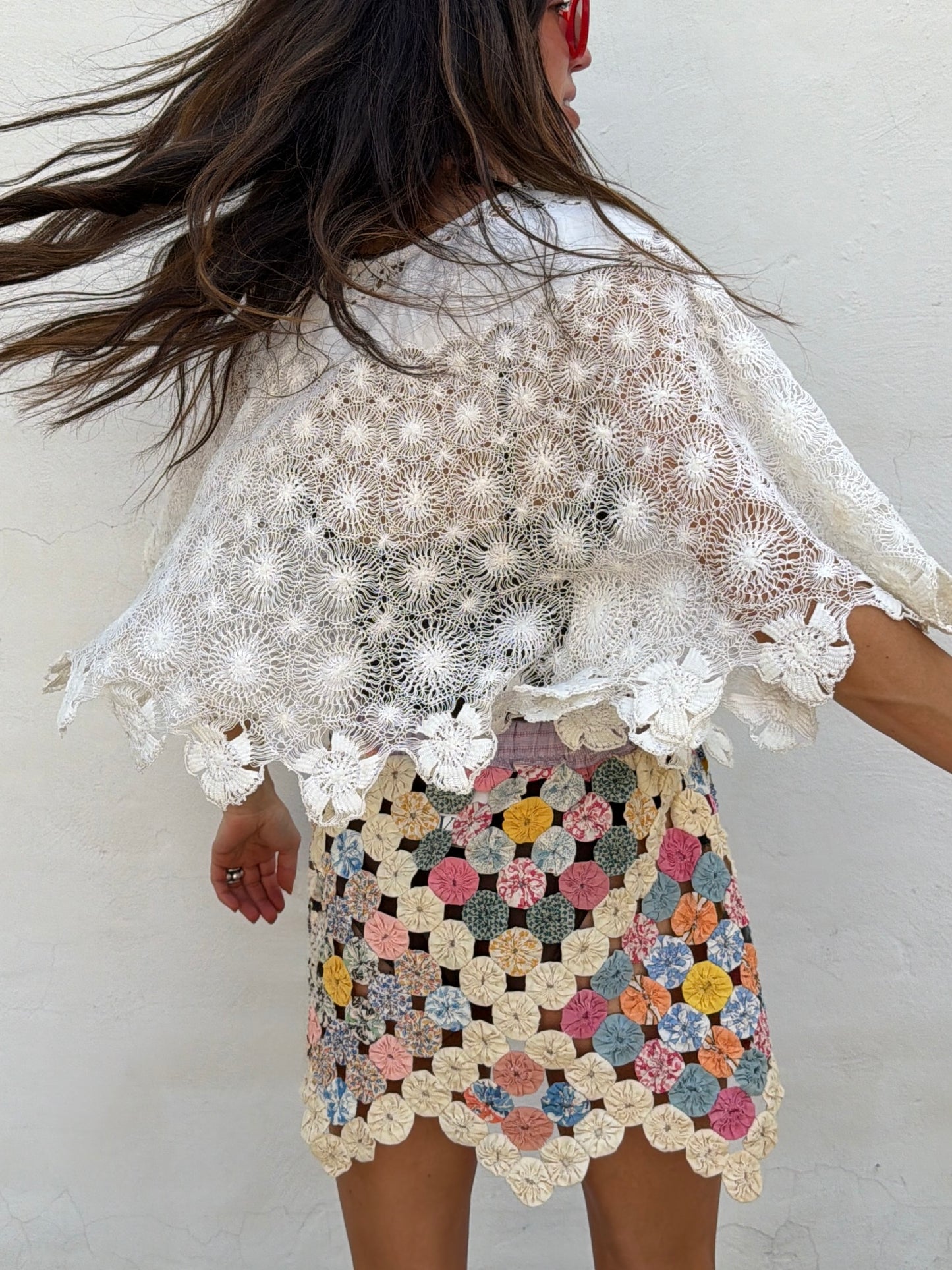 Delicate Lace Cape Top