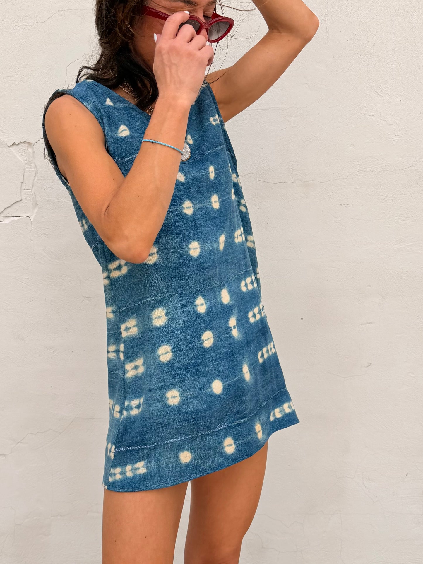 Indigo Spot Mini Dress