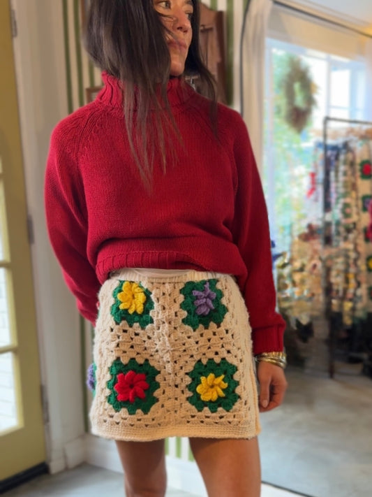 Granny Square Mini Skirt
