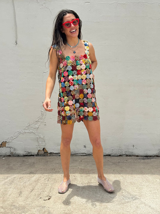 Yo-yo mini dress brights