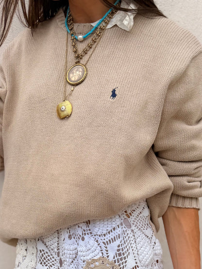 RL cotton Crew in Beige