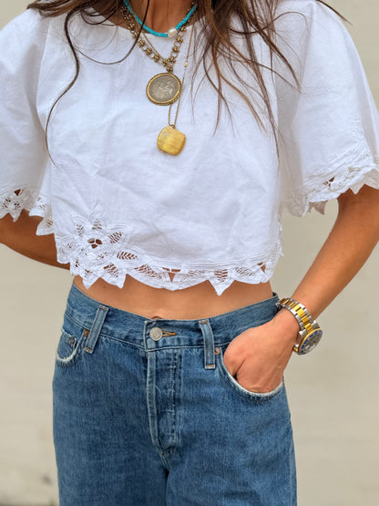 Lace Detail Crop