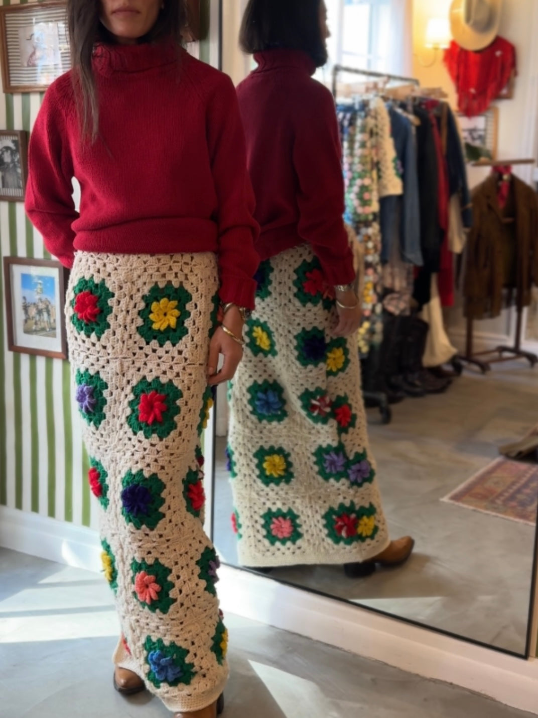 Granny Square Maxi Skirt