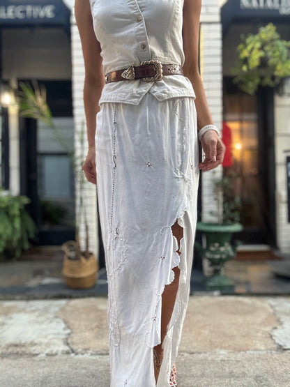 Antique Tablecloth Skirt