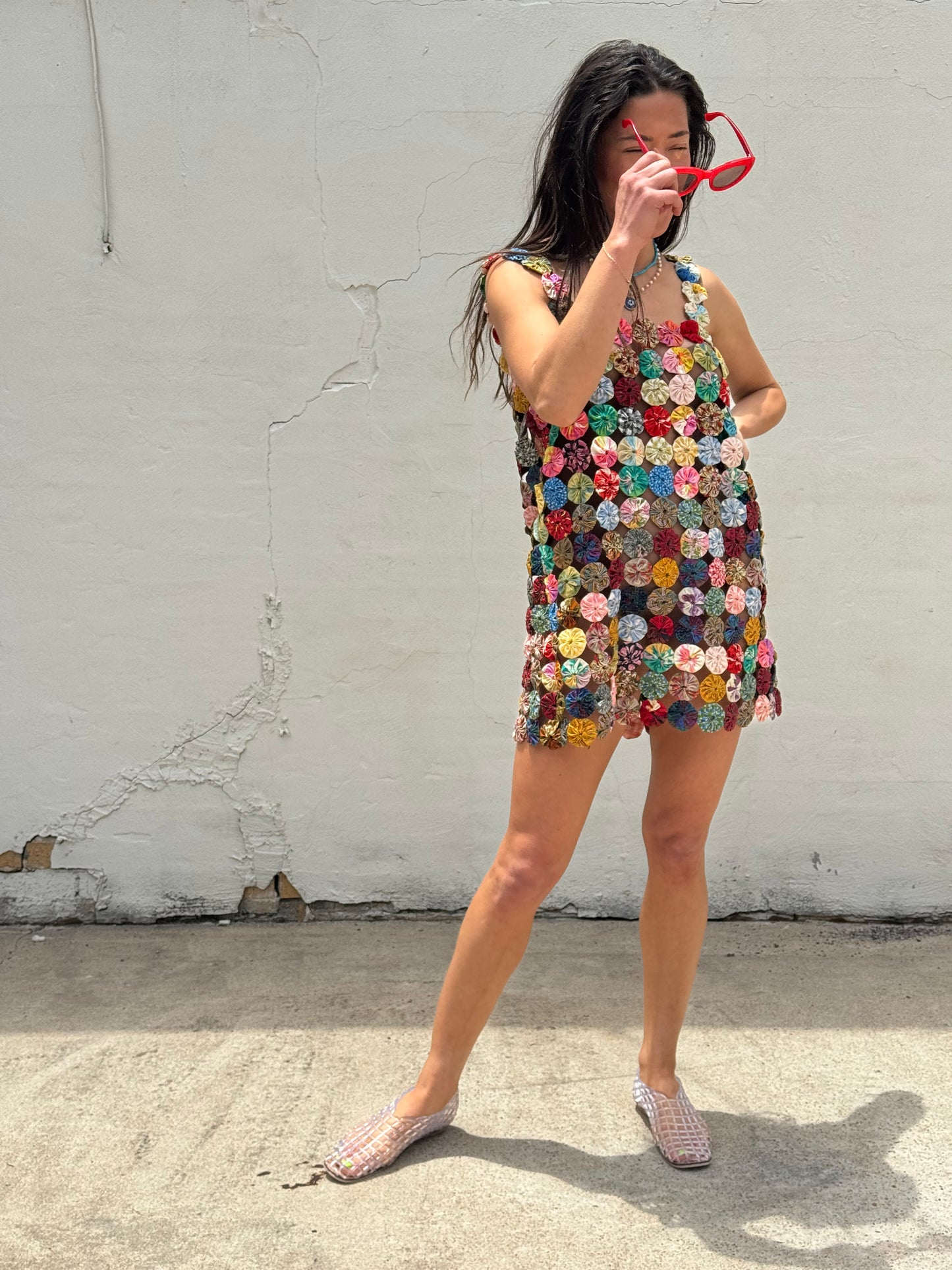 Yo-yo mini dress brights